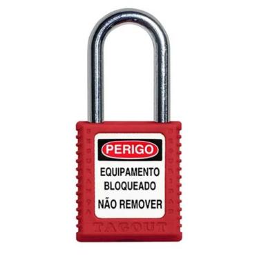Imagem de Cadeado de segurança bloqueio lotopro - Tagout, Vermelho