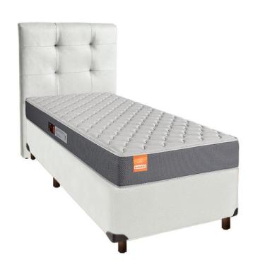 Imagem de Conjunto Cama Box Branco Solteiro + Colchão D23 Pro Inducol + Cabeceir