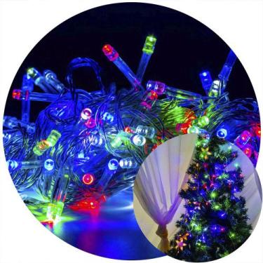 Imagem de Pisca Pisca Varal de Luz Decoração de Natal 100 LEDs 8 Metros Colorido