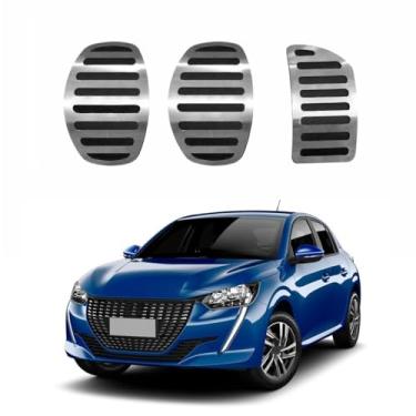 Imagem de Pedaleira lisa Aço Inox compatível com Peugeot 208 2022/... Manual
