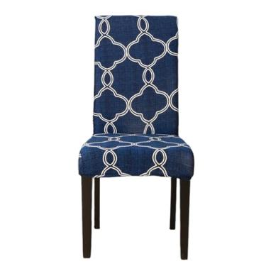 Imagem de Conjunto de capas para cadeiras ajustáveis, 1 peça, sala de jantar, elásticas, elastano, capas para assento, removível, encosto alto (tamanho universal, 1 peça, cor 6)