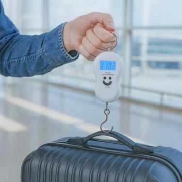 Imagem de Balança Digital Portátil com Gancho 50kg LCD  Cores Sortidas Malas Via