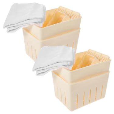 Imagem de ABOOFAN 4 Peças Molde de Prensa de Tofu de Plástico Faça Você Mesmo Kit de Molde de Prensagem de Tofu Caseiro Prensa de Queijo/coalhada de Soja/pano de Queijo Utensílios de Cozinha
