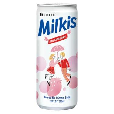 Imagem de Bebida Coreana Refrigerante Leite Milkis Sabores, 250ml (250, Morango)