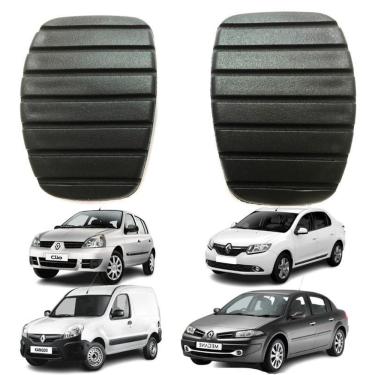 Imagem de Kit Capa Pedal Embreagem E Freio Clio Kangoo Megane Symbol