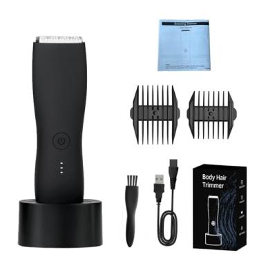 Imagem de Aparadores De Pêlos Corporais, Aparadores Elétricos De Pêlos Corporais Para Homens Com Proteção De Segurança, Aparador De Pêlos Do Corpo Masculino À Prova D'Água Com Luz, Doca De Recarga