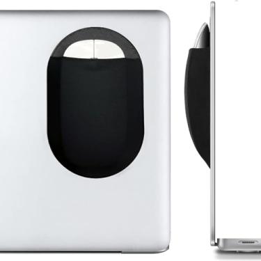 Imagem de Suporte universal para mouse sem fio, capa adesiva reutilizável compatível com bolso para laptop, iPad, MacBook, preto