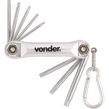 Imagem de Jogo Chave Torx T9-t40 Canivete Alumin. Cromo 8 Vonder