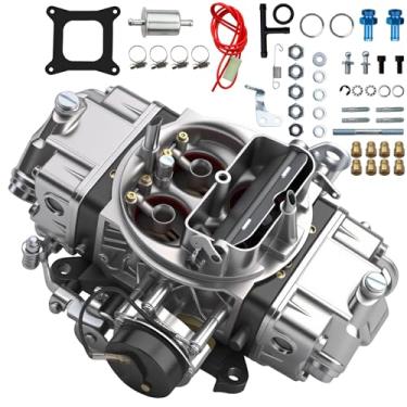 Imagem de BR-67255 Carburador 650 CFM, 4 cilindros, modelo 4150 para Brawler de combustível rápido Holley com estrangulador elétrico secundário mecânico, usa entrada de combustível dupla e flange de furo