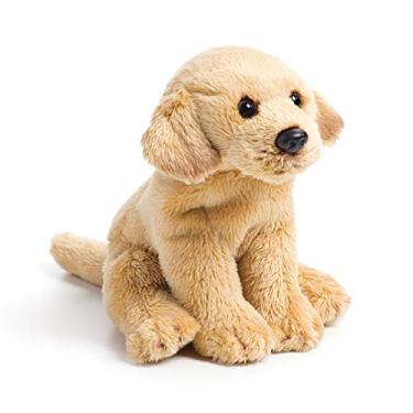 Imagem de DEMDACO Labrador amarelo macio de pelúcia brinquedo figura de bichinho de pelúcia, 15 cm, marrom dourado