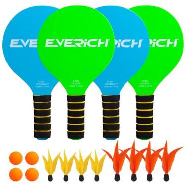 Imagem de Conjunto de bolas de remo de praia EVERICH TOY para crianças e adultos