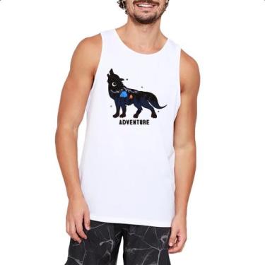 Imagem de Camiseta Regata Aventura camping silhueta lobo - Alearts, P