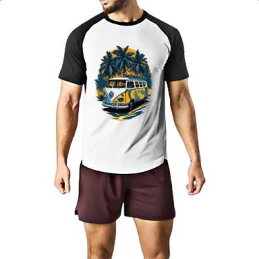 Imagem de Camiseta Raglan Kombi Amarela Sunset - Alearts, GG