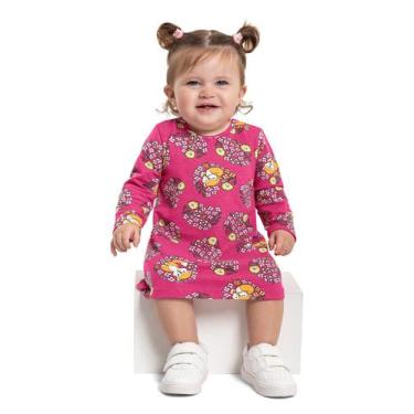 Imagem de Vestido manga longa em Cotton para Bebês Bee Loop, Rosa, P