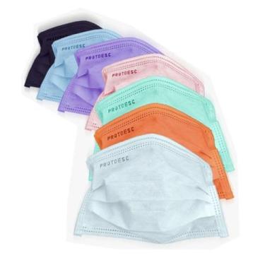 Imagem de Máscara Cirúrgica Descartável (Colorida) Tripla C/50 Unds com Elástico