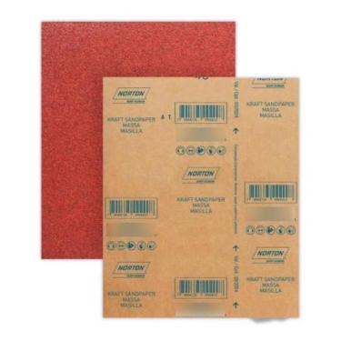 Imagem de Folha De Lixa Massa E Madeira Grana 220 Kit 50 Peças Norton