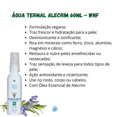 Imagem de Agua Termal Natural WNF - Escolha a sua, Alecrim 60ml