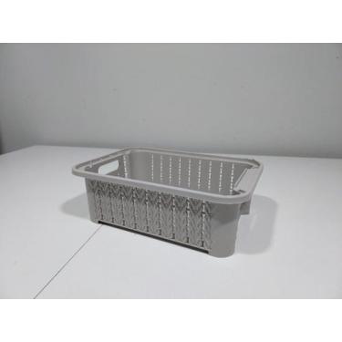 Imagem de Cesto Organizador Empilhável - TF Solados, Cinza