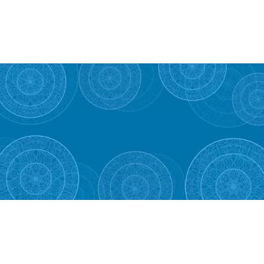 Imagem de Quadro Decorativo com Estampa Modern Blue Mandala Frame Decoration 30 x 30 Papel 2 unidades