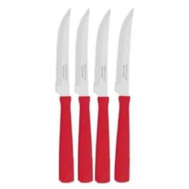 Imagem de Conjunto 4 Facas Serra Churrasco Inox New Kolor Tramontina