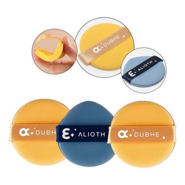 Imagem de Kit 3 Esponjas De Maquiagem Profissionais Para Pó Compacto