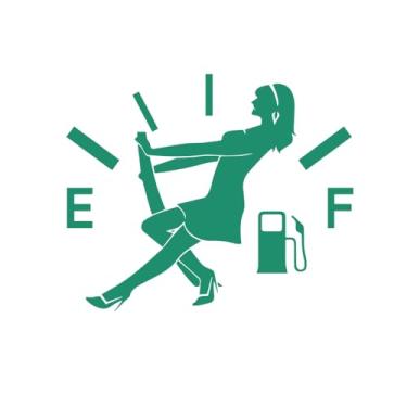 Imagem de 4 peças adesivos engraçados de tanque de combustível à prova d'água decalque hilário para a maioria dos veículos carro caminhão porta tampa de gasolina, fácil instalação mais cor (verde)