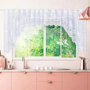 Imagem de Cortina De Renda 3,15 X 1,00 Branca Bando Cascata Cor Branco