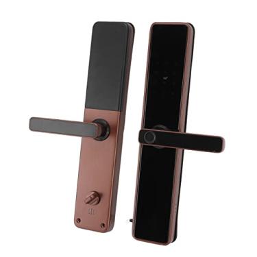 Imagem de Zhjvihx Fechada de Porta Inteligente, Prevenção de Alavancagem 7 Métodos de Desbloqueio Design Silencioso Trava de Porta Antifurto Amplame