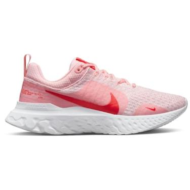 Imagem de NIKE Infinity React 3 Tênis de corrida feminino DZ3016 (médio rosa macio/branco/branco / carmesim claro, 600), Medium Soft Pink White Summit White Light Crimson, 11