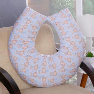 Imagem de Almofada para Amamentação de Bebê Menino com Capa Removível - AVM Enxo