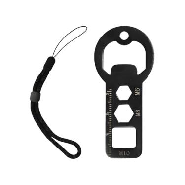 Imagem de Rrlihjgu Abre Garrafas Chaveiro, Chaveiros Planos para Abrir Garrafas de Cerveja, Gadget 4 em 1 com Cordão para Bartender Festa Refrigerante Cerveja Exterior Casa Bar Acampamento Carro Restaurante