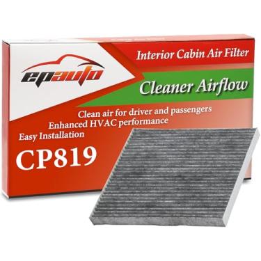 Imagem de EPAuto CP819 (CF11819) Filtro de ar de cabine com carvão ativado, substituição para Hyundai Santa Fe, Kia Optima, Chevy Equinox, GMC Terrain, Saturn Vue - Serve para modelos 2008-2021