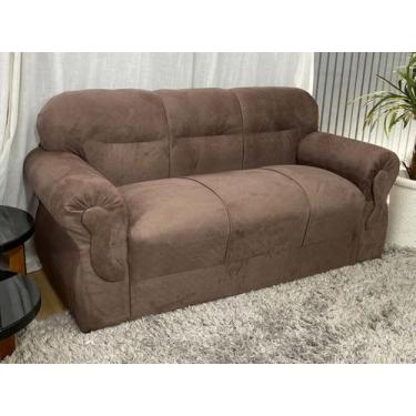Imagem de Sofás 3 Lugares Encanto Beleza e Praticidade - Alpoim, Marrom