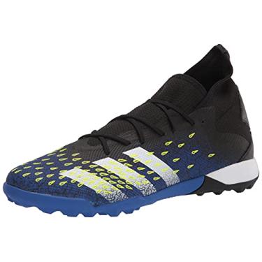 Imagem de adidas Tênis de futebol masculino Predator Freak .3 Turf, Preto/branco/amarelo solar, 10.5