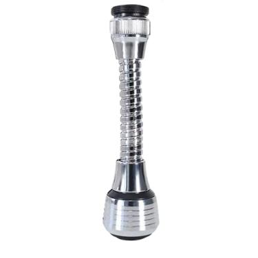 Imagem de Extensor De Torneira Flexível para Pia Cozinha Adaptador 24MM Giro 360° Arejador/Economiza Agua Inox(3)