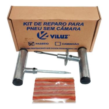Imagem de Kit Borracharia Reparo Concerto De Pneus Sem Câmara Viluz