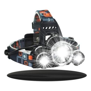 Imagem de Lanterna De Cabeça Recarregável Profissional Com 3 Leds Fort