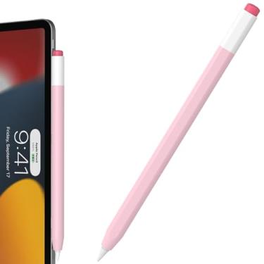 Imagem de FAFALITHIC Capa de silicone clássica compatível com Apple Pencil Pro e Apple Pencil capa protetora de 2ª geração, suporta carregamento magnético e toque duplo (rosa)