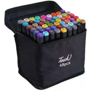 Imagem de Kit Infantil Com 48 Canetinhas Laváveis Atóxicas Perfeito Para Escola 