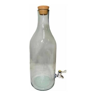 Imagem de Suqueira De Vidro 15 Litros Com Rolha E Torneira Metálica