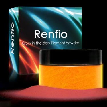 Imagem de Glow Powder Renfio 100g de corante luminoso vermelho fluorescente