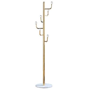 Imagem de Cabide de metal Suporte de casaco de metal para chapéu de metal Suporte pesado para quarto de corredor de roupas cabides para chapéus (Cor: Dourado, Tamanho: 39 x 180 cm) (ouro 39 x 180 cm)