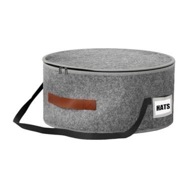 Imagem de IEUDNS Caixa de Feltro para Chapéus, Organizadora Redonda para Chapéus, para Armazenamento de Brinquedos, Sala de Estar, Armário
