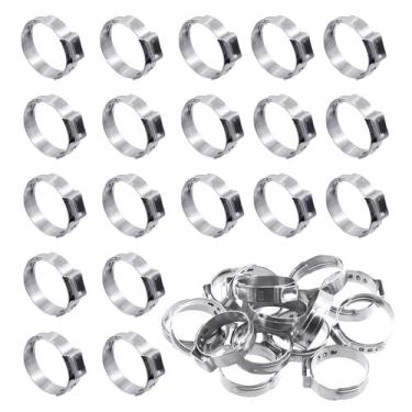 Imagem de Braçadeiras de mangueira Wokape 50 unidades 20,3-23,5 mm de orelha úni