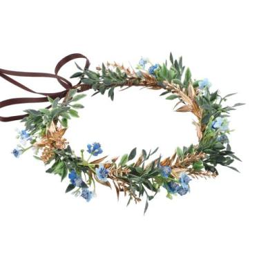 Imagem de Capacete Flower Crown KorviShow Renaissance Blue para mulheres