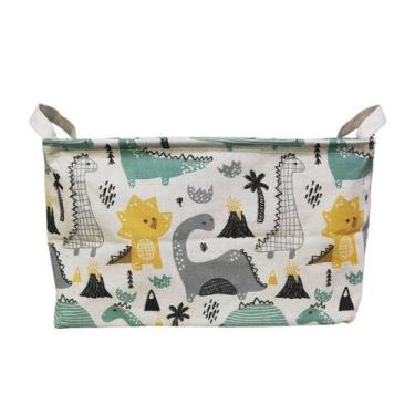 Imagem de Cesto Organizador De Tecido Impermeável Dobrável - NoBrand, Dinossauro