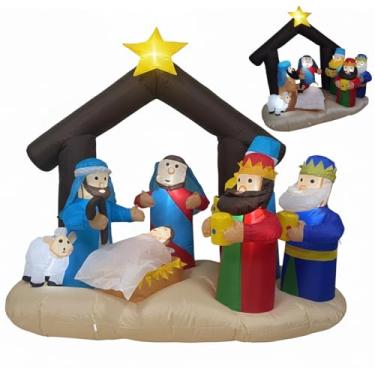 Imagem de Presepio Natal Natalino Menino Jesus Led Sagrada Familia Decoraçao Loja Shopping Casa Vitrine Condominio