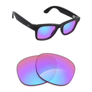 Imagem de Alphax Lentes de reposição polarizadas espelhadas Tracer Rose para óculos de sol Ray Ban RB4362