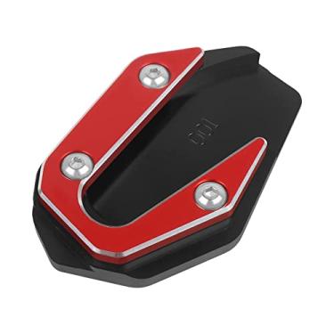 Imagem de WORLDMOTOP Almofada de suporte de motocicleta ampliador de extensão lateral de substituição para Yamaha MT03 MT-03 MT25 MT-25 R3 R25 2017-2023 Extensor de pedal de placa de suporte de pé (vermelho)