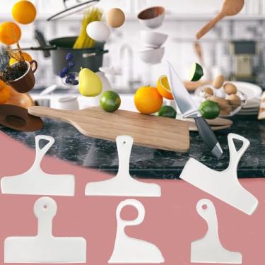 Imagem de YICBOR 6 peças/conjunto de modelos de roteador de acrílico para marcenaria, molde de cabo de tábua de corte, modelo de tábua de corte, estênceis de traçar curvilíneos, ferramentas para cozinha